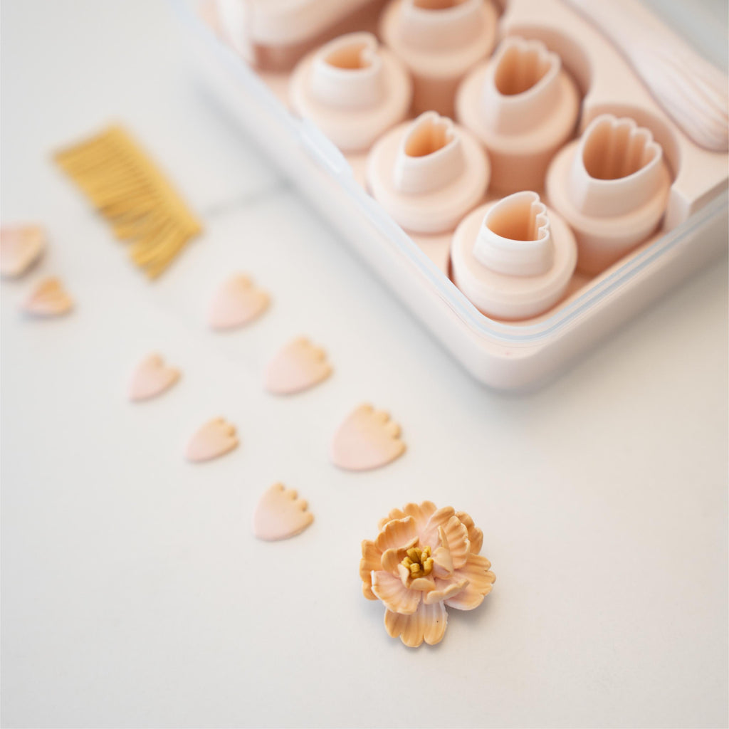 Polymer Clay Flower Making Kit • Petal Cutters, Veiner & Stamen Tools