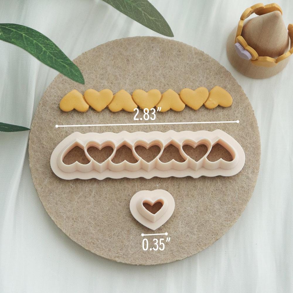 Heart Bracelet Clay Cutter | Polymer Clay Mold for DIY Jewelry and Crafting