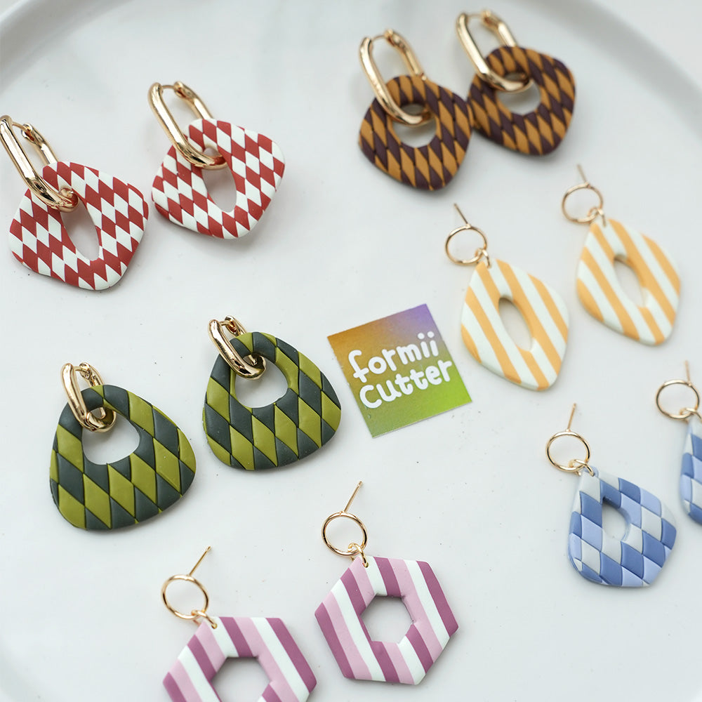 Organic Geometric Earring Polymer Clay Cutters | 6 Shapes