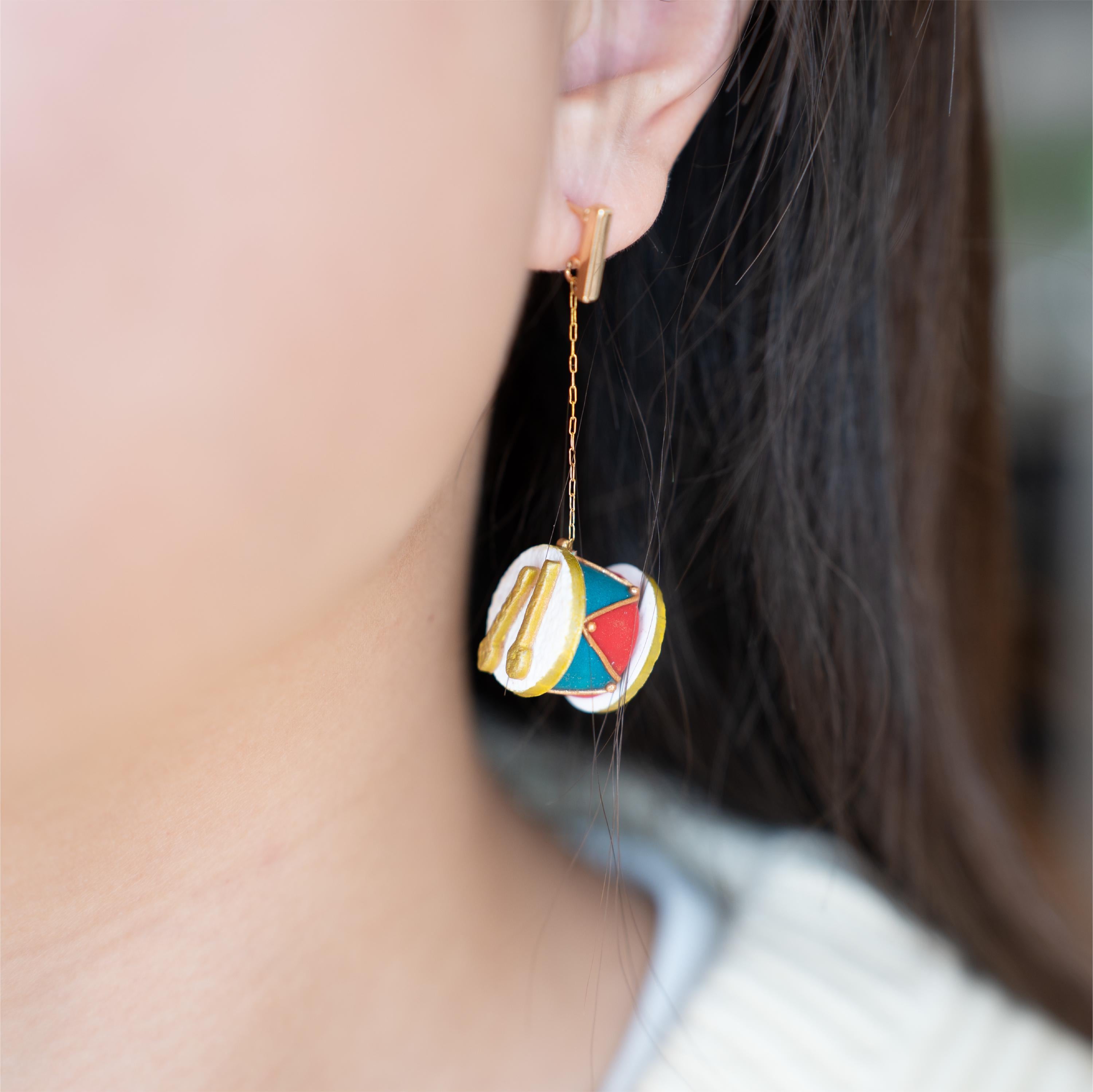 Polymer Clay Cutter Set: Drum, Gift, Gingerbread House - Holiday Fair Jewelry