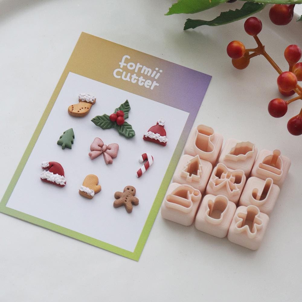 Christmas Mini Cookie Cutter Set – Holiday Clay Cutters