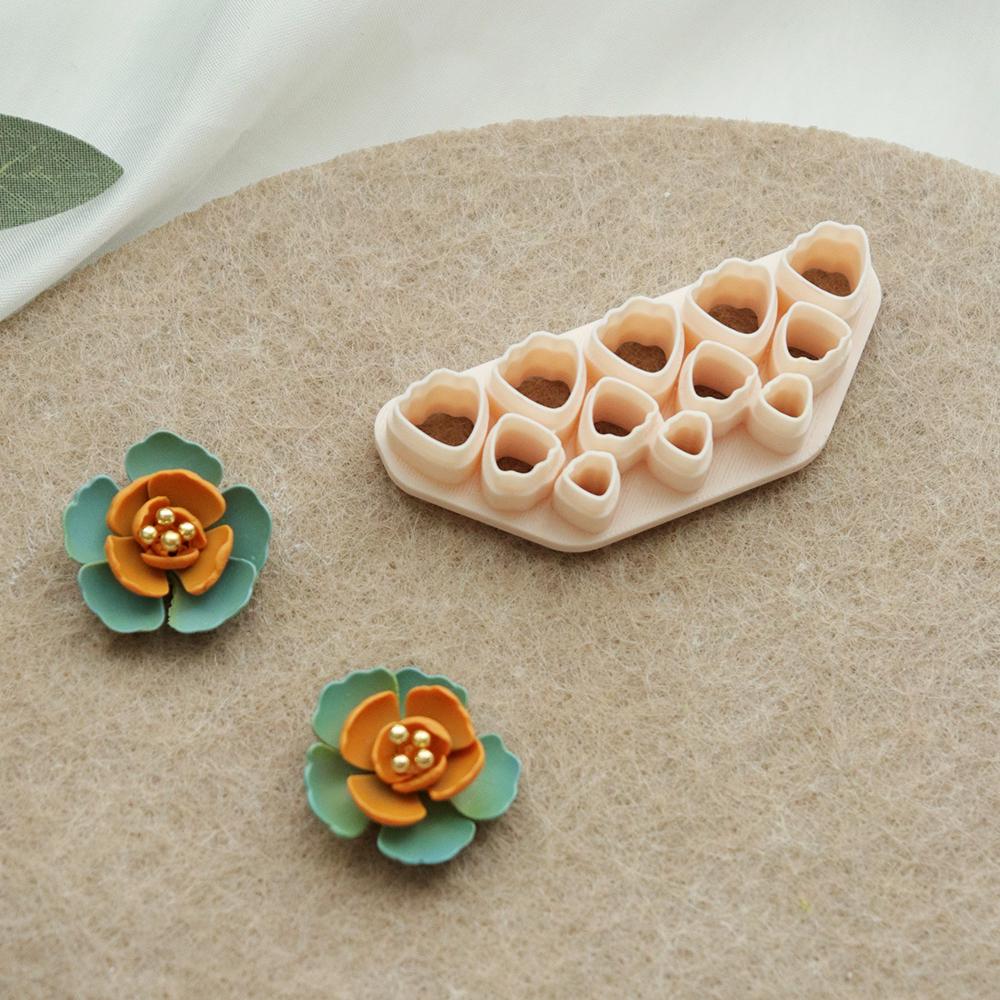 Peony Petal Clay Cutter | Polymer Clay Mold for Floral Earrings & Jewelry Making