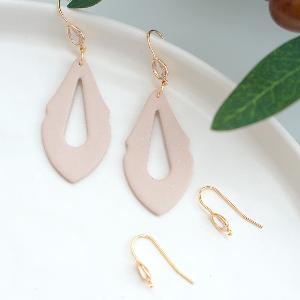 Zircon Dangle Earring Hooks