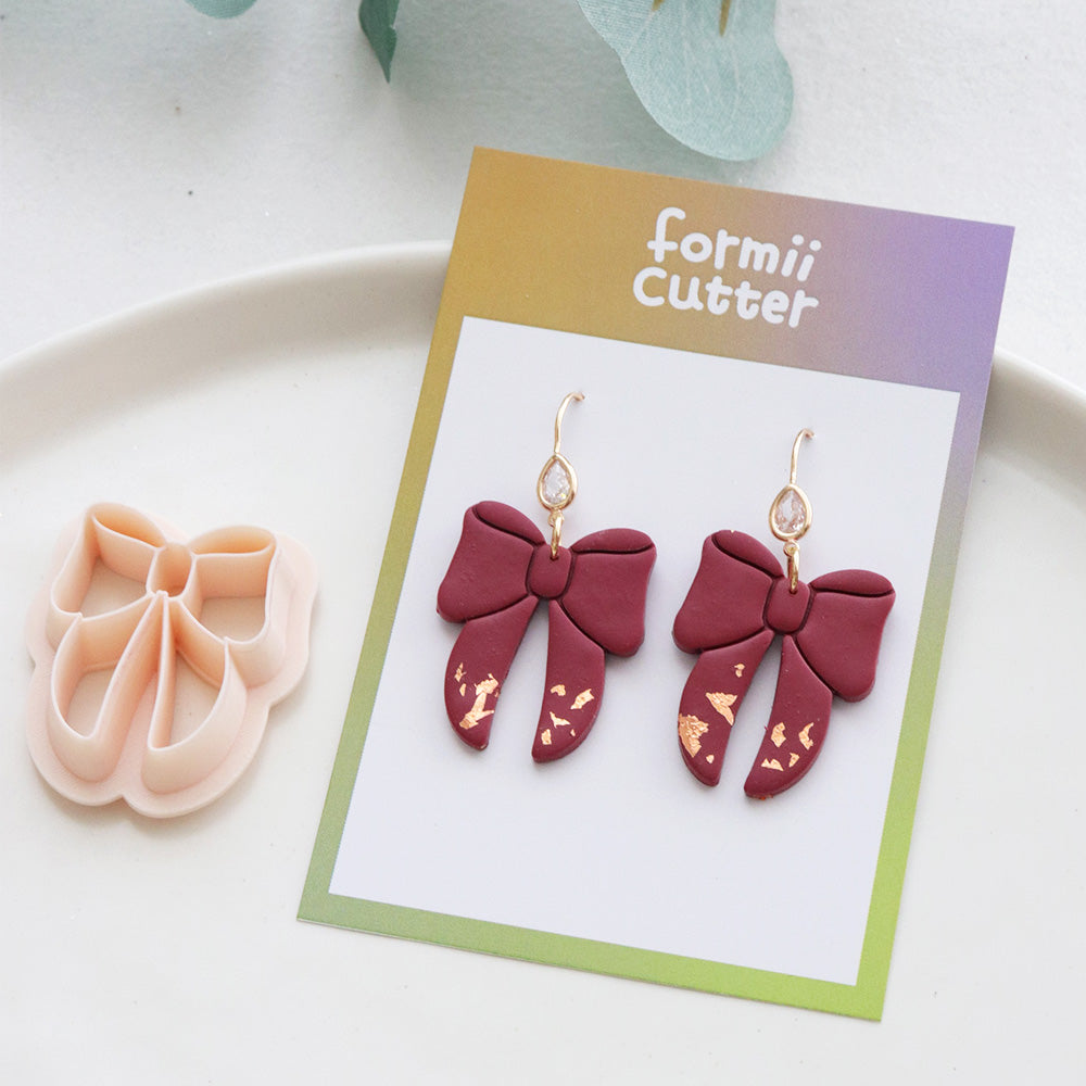 Polymer Clay Bow Cutter – Mini Ribbon Shape for Earrings Jewelry Making