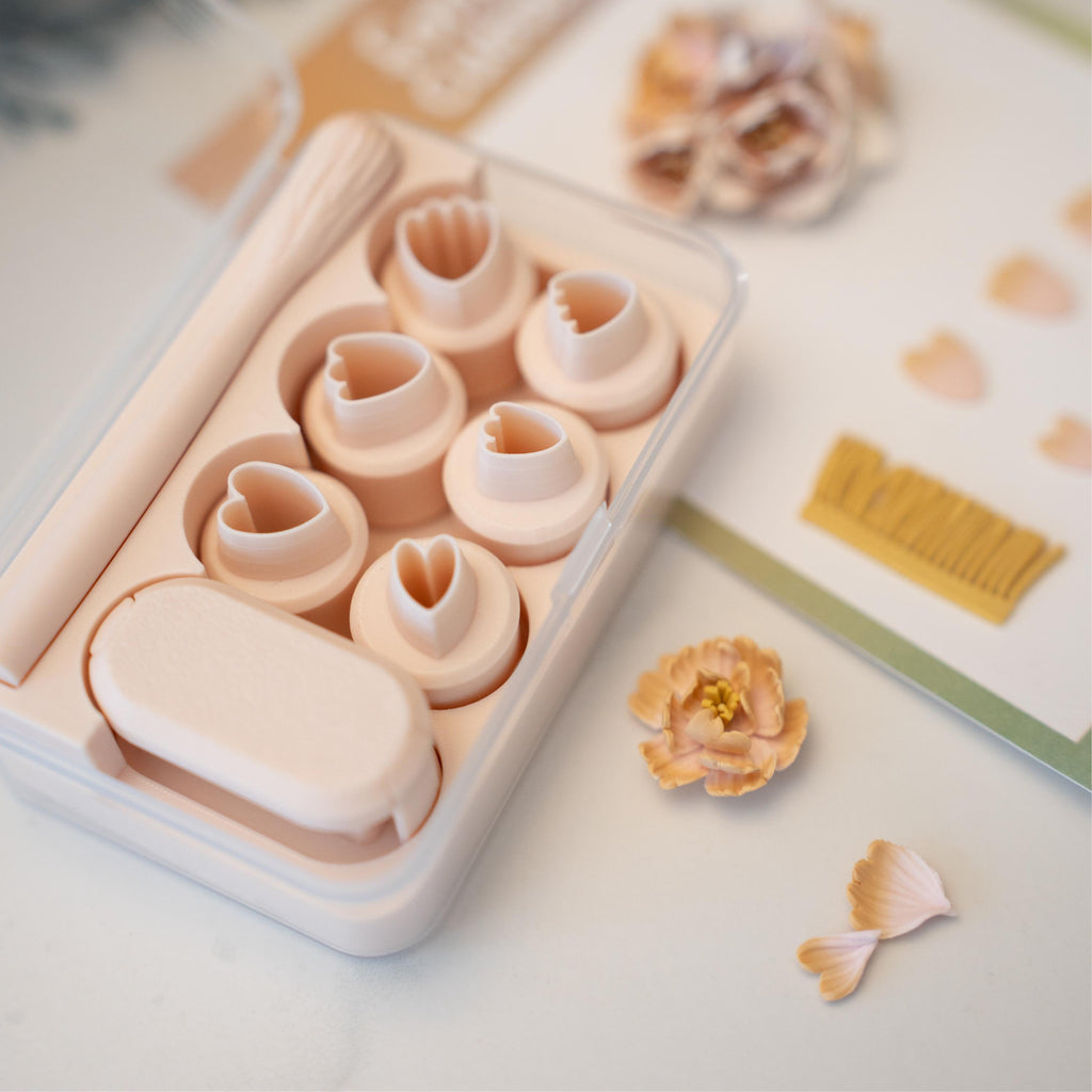 Polymer Clay Flower Making Kit • Petal Cutters, Veiner & Stamen Tools