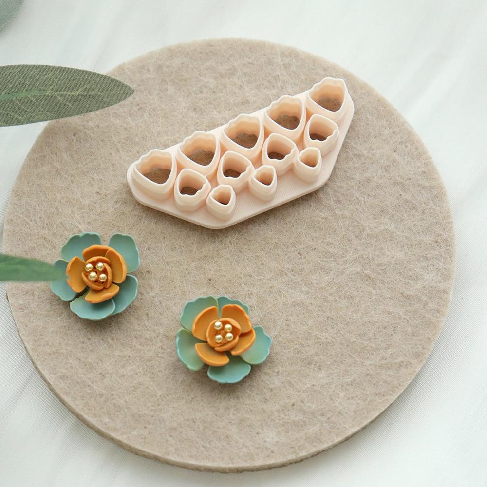 Peony Petal Clay Cutter | Polymer Clay Mold for Floral Earrings & Jewelry Making