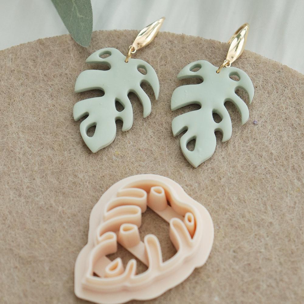 Tropical Leaf Clay Cutter | Monstera Polymer Clay Mold for Jewelry Making & DIY Projects