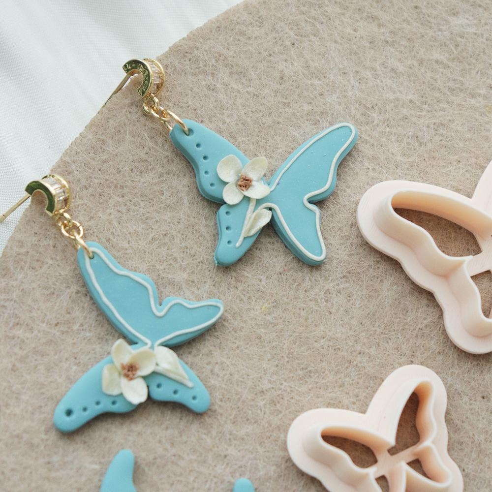 Butterfly Polymer Clay Cutter – Delicate Layered Design for Earrings & Charms