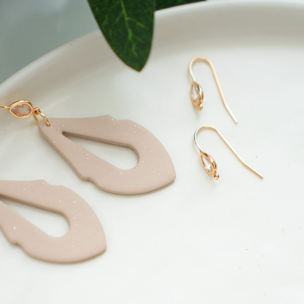 Zircon Dangle Earring Hooks