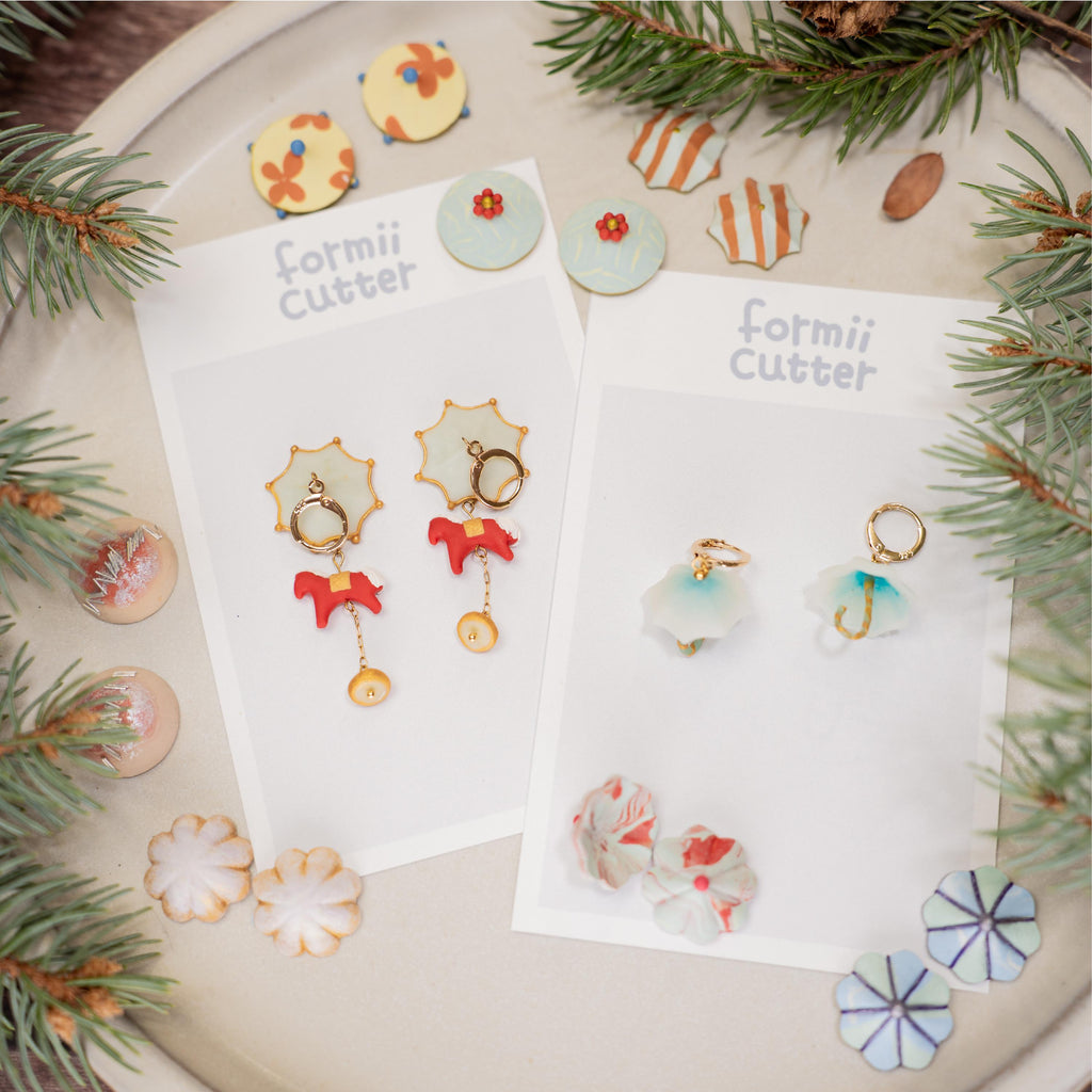 Carousel polymer clay cutter set for earrings and charms