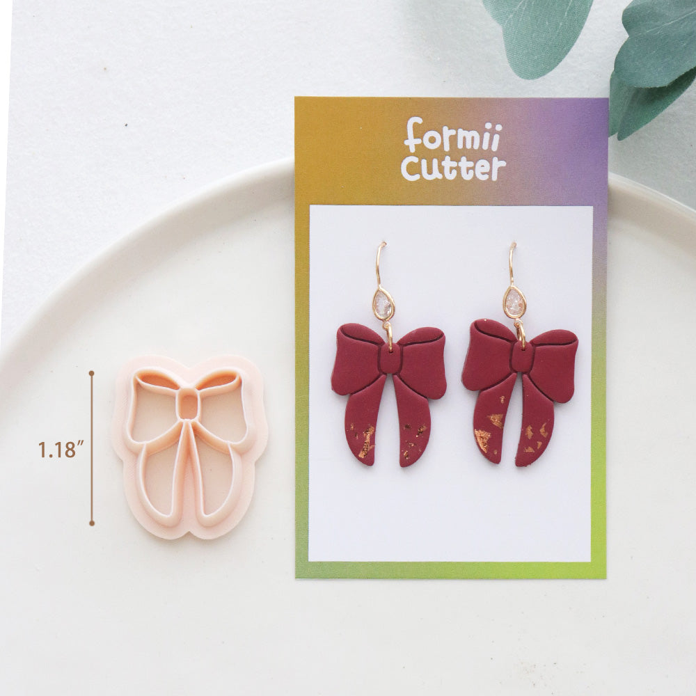 Polymer Clay Bow Cutter – Mini Ribbon Shape for Earrings Jewelry Making