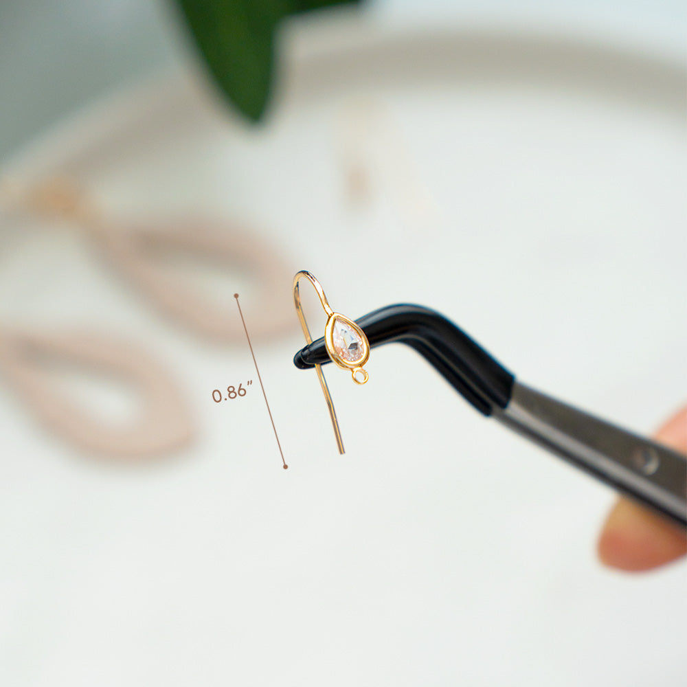 Zircon Dangle Earring Hooks