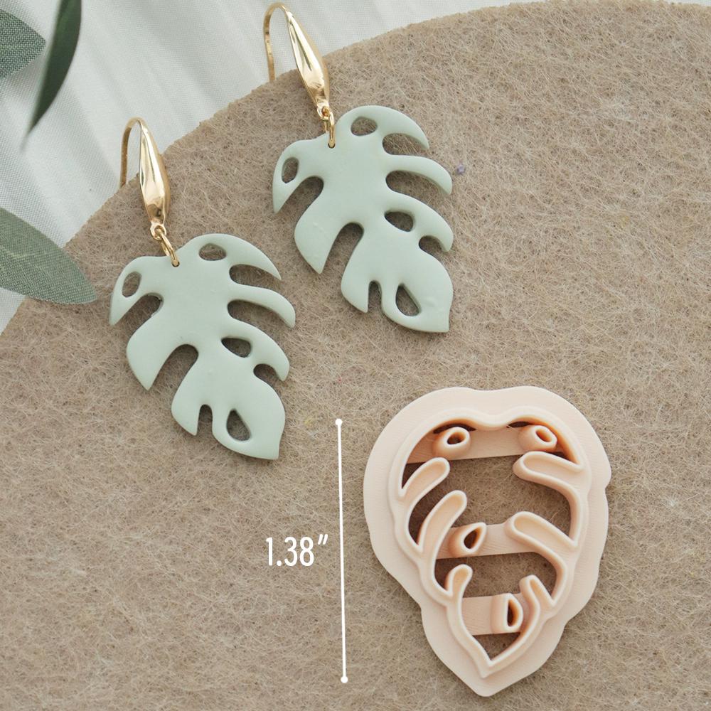 Tropical Leaf Clay Cutter | Monstera Polymer Clay Mold for Jewelry Making & DIY Projects