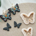 Minimalist Butterfly Clay Cutter | Geometric Mold for Polymer Clay Jewelry
