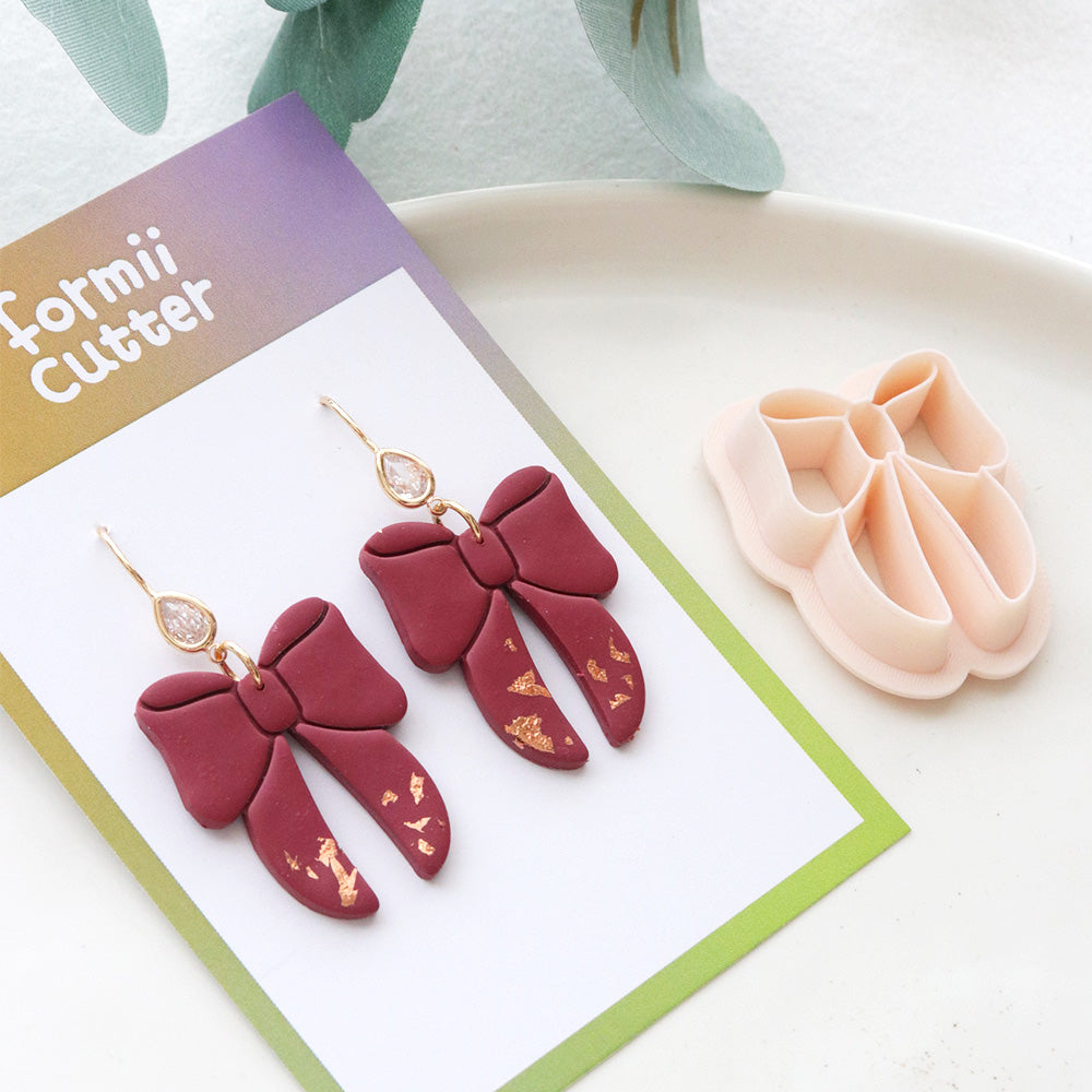 Polymer Clay Bow Cutter – Mini Ribbon Shape for Earrings Jewelry Making