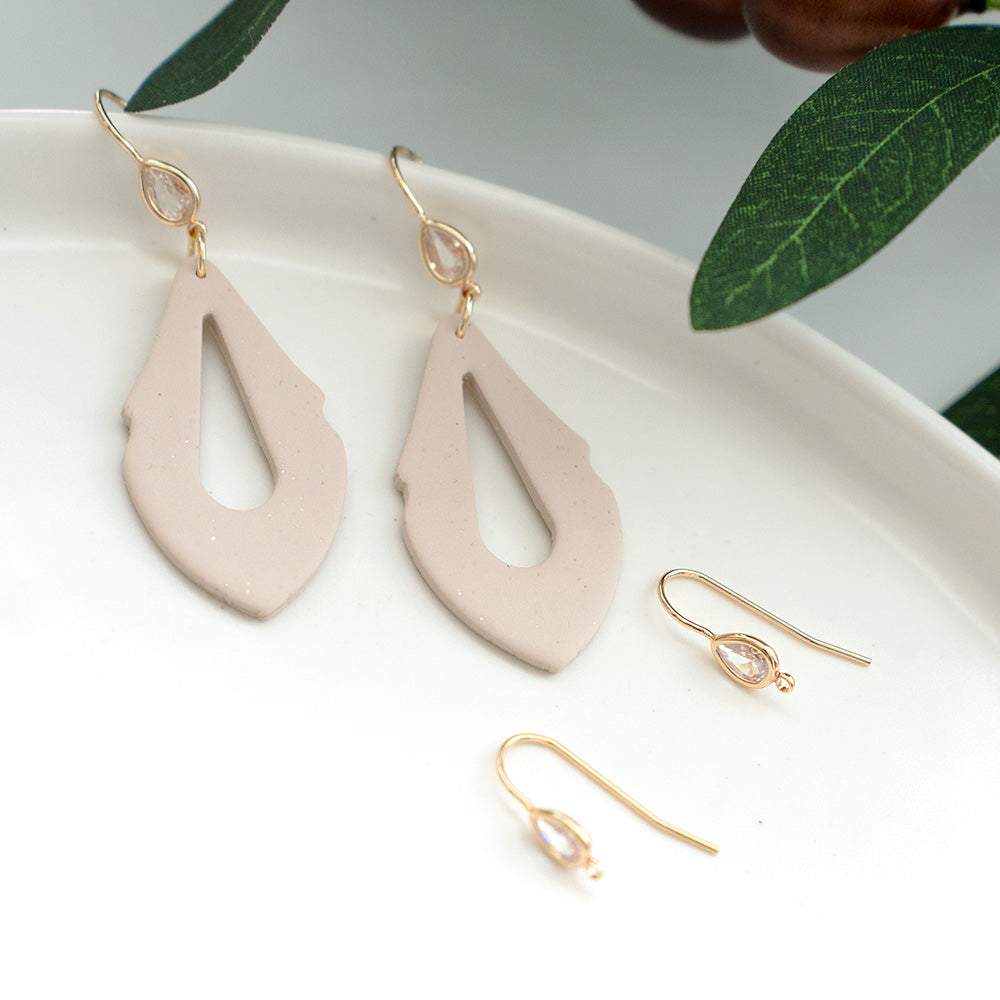 Zircon Dangle Earring Hooks