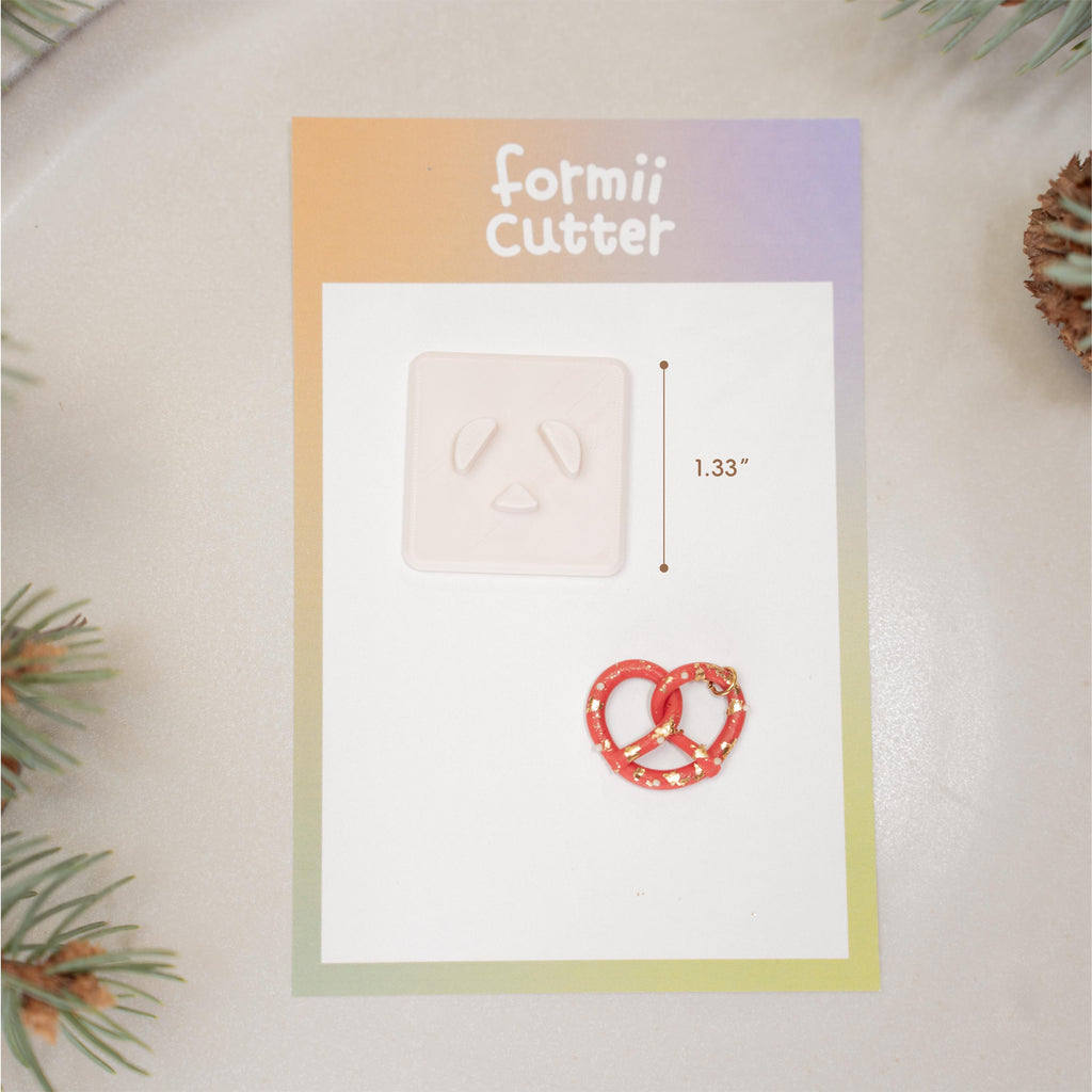 Pretzel polymer clay cutter for earrings and jewelry making – amusement park snack design tool