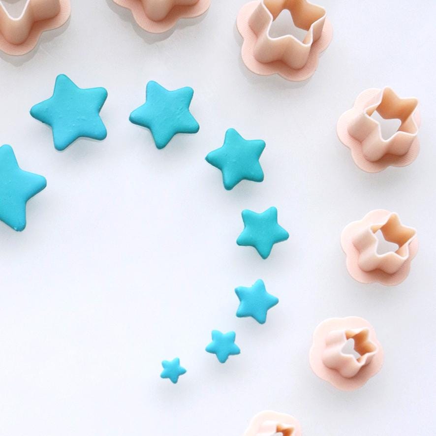 Star Shape Polymer Clay Cutter Set for Earrings Charms and DIY Jewelry Making