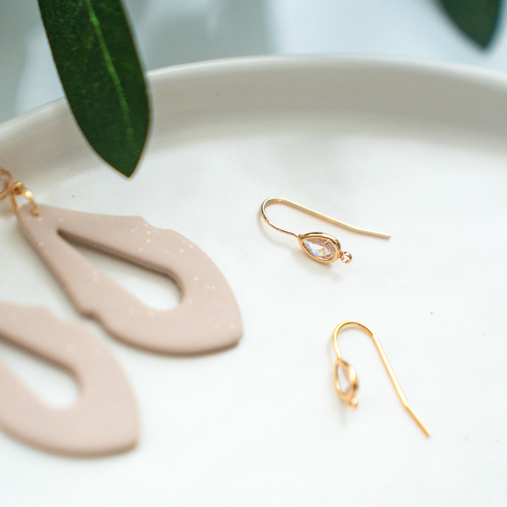 Zircon Dangle Earring Hooks