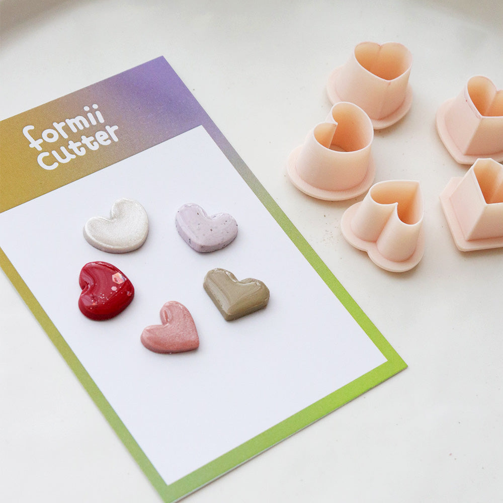Mini Heart Polymer Clay Cutter Set Small Heart Shape Jewelry Making Tool