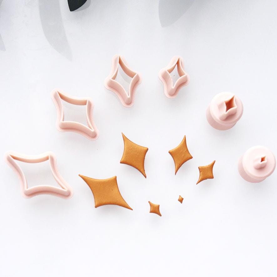 Diamond Sparkle Polymer Clay Cutter Set for Earrings Charms and DIY Jewelry Making