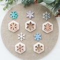 Snowflake Polymer Clay Cutter Set – Winter Christmas Clay Earring Mold for DIY Jewelry Making