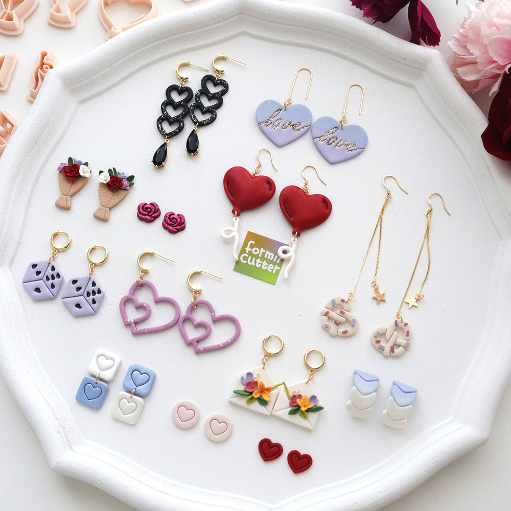 Valentine Polymer Clay Cutter Set Heart Love Shapes Jewelry Making Tool