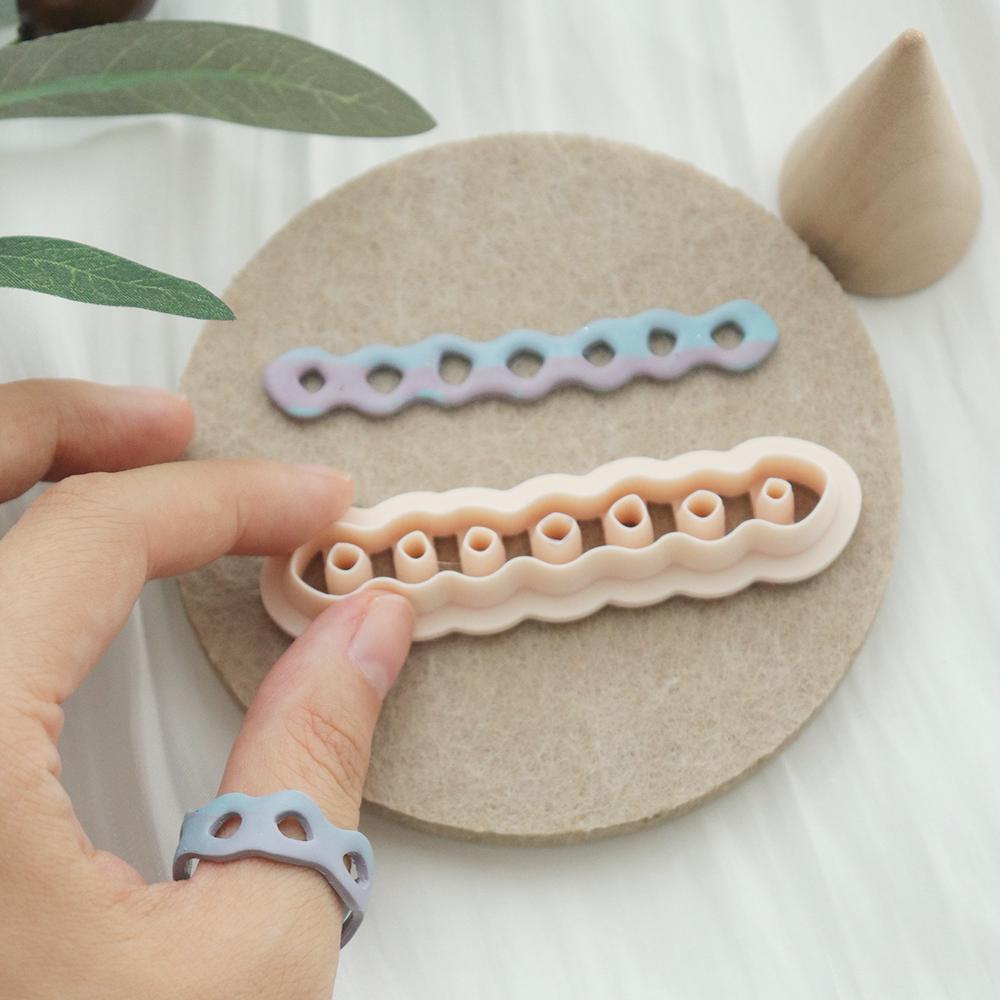 Wavy Ring Cutter | Polymer Clay Jewelry Tool | DIY Ring Making Mold