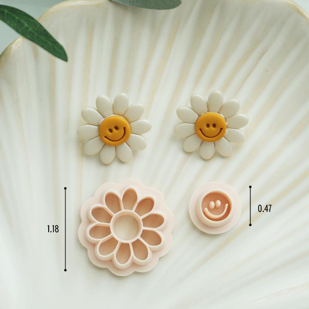 Daisy Flower Clay Cutter Set | PLA Jewelry Making Molds