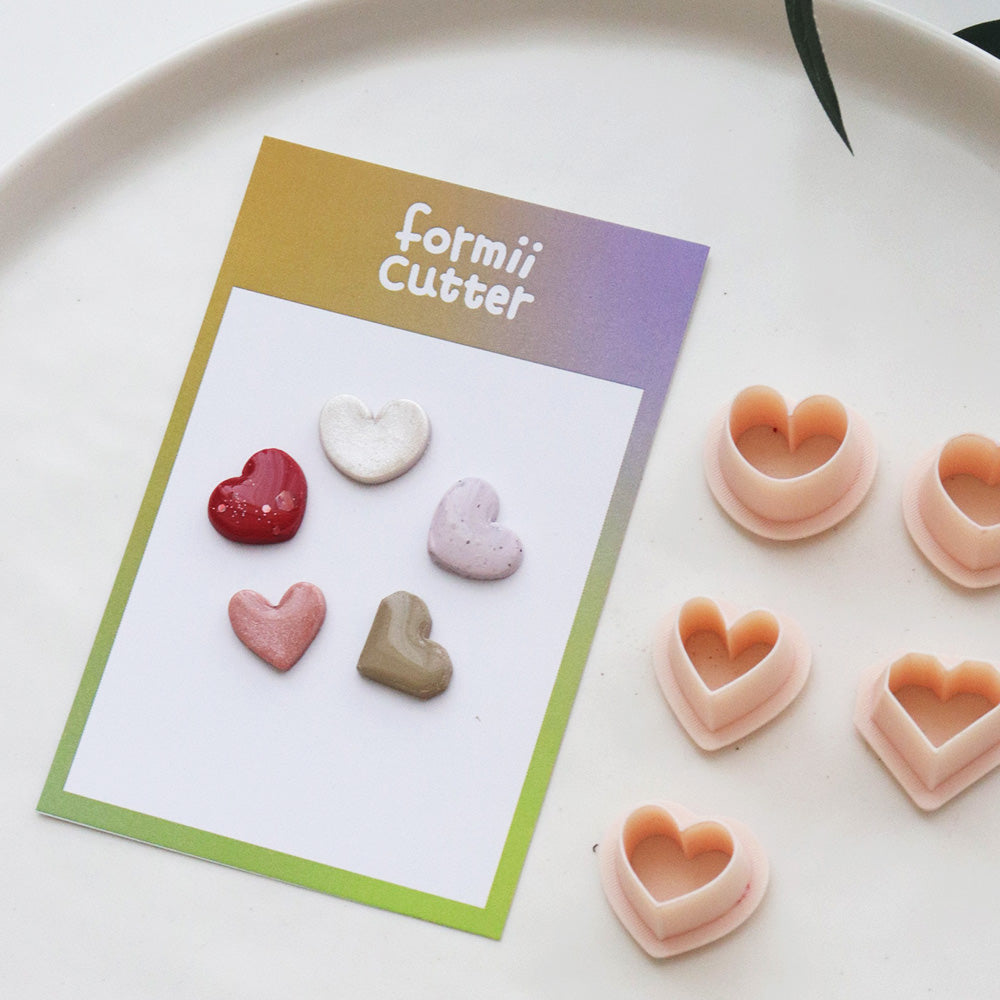 Mini Heart Polymer Clay Cutter Set Small Heart Shape Jewelry Making Tool