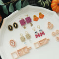 Halloween Polymer Clay Cutter Set: Ghost, Skull, Spell Book with Mini Stamps