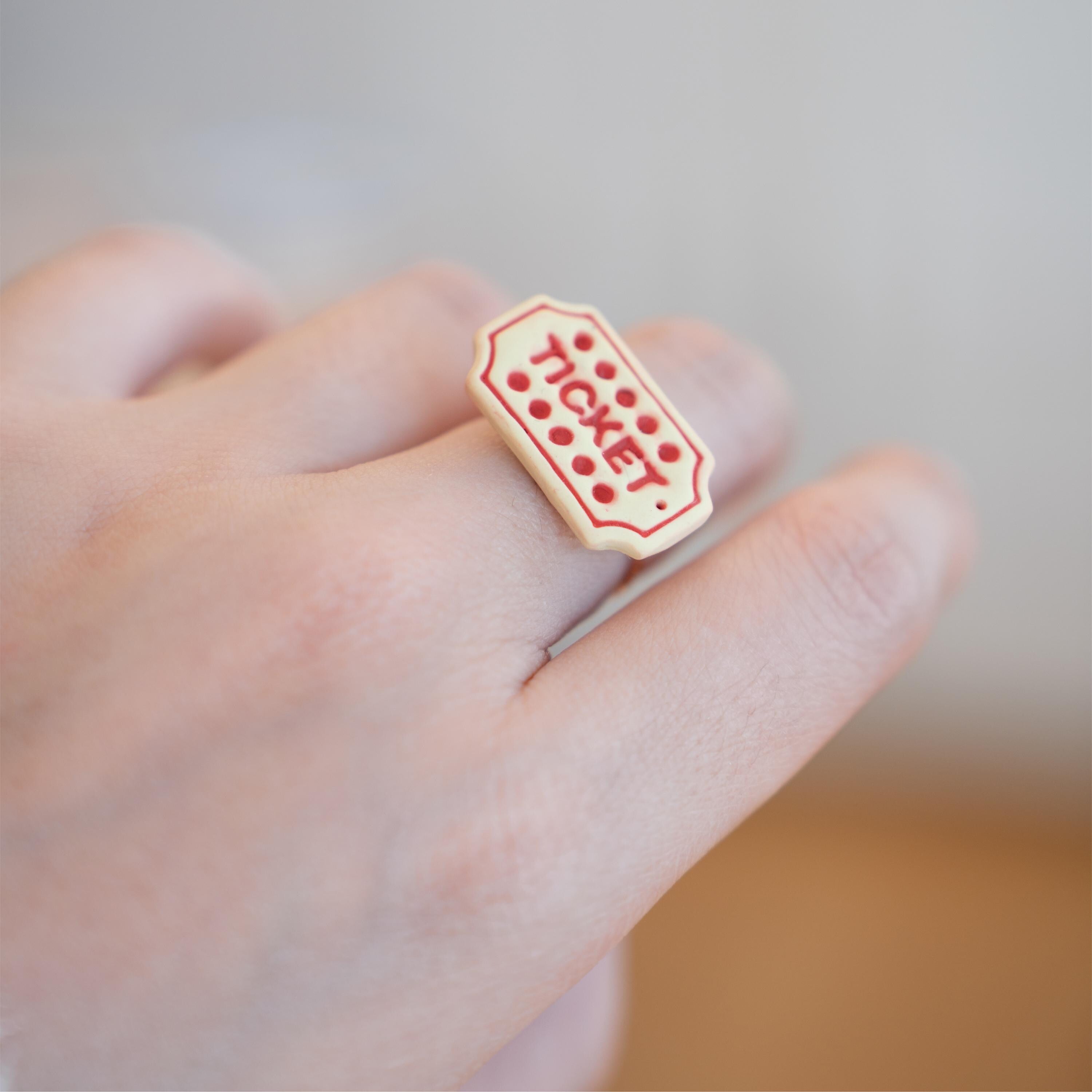 Ticket and biscuit polymer clay cutter set – amusement park love cookie jewelry design tool