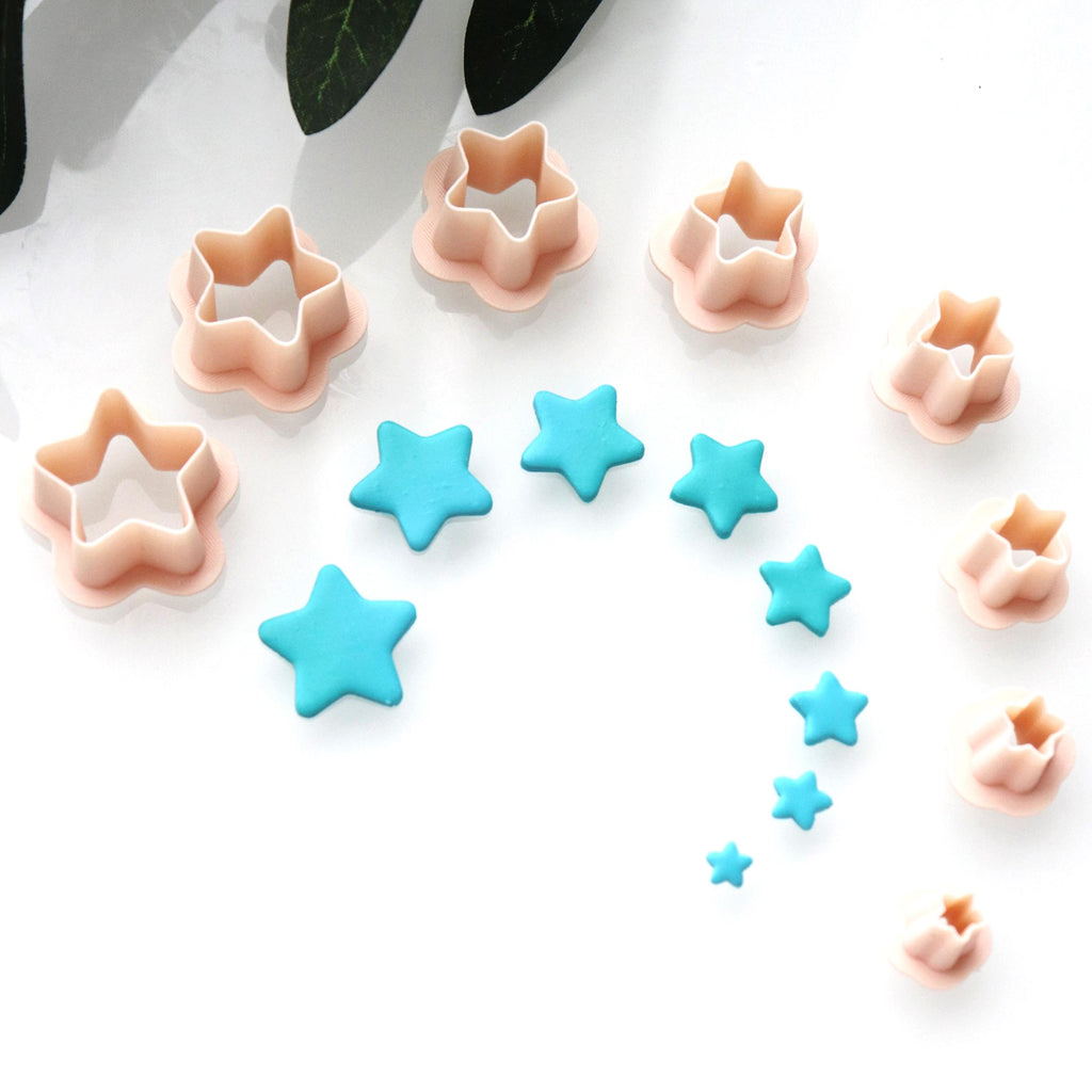 Star Shape Polymer Clay Cutter Set for Earrings Charms and DIY Jewelry Making