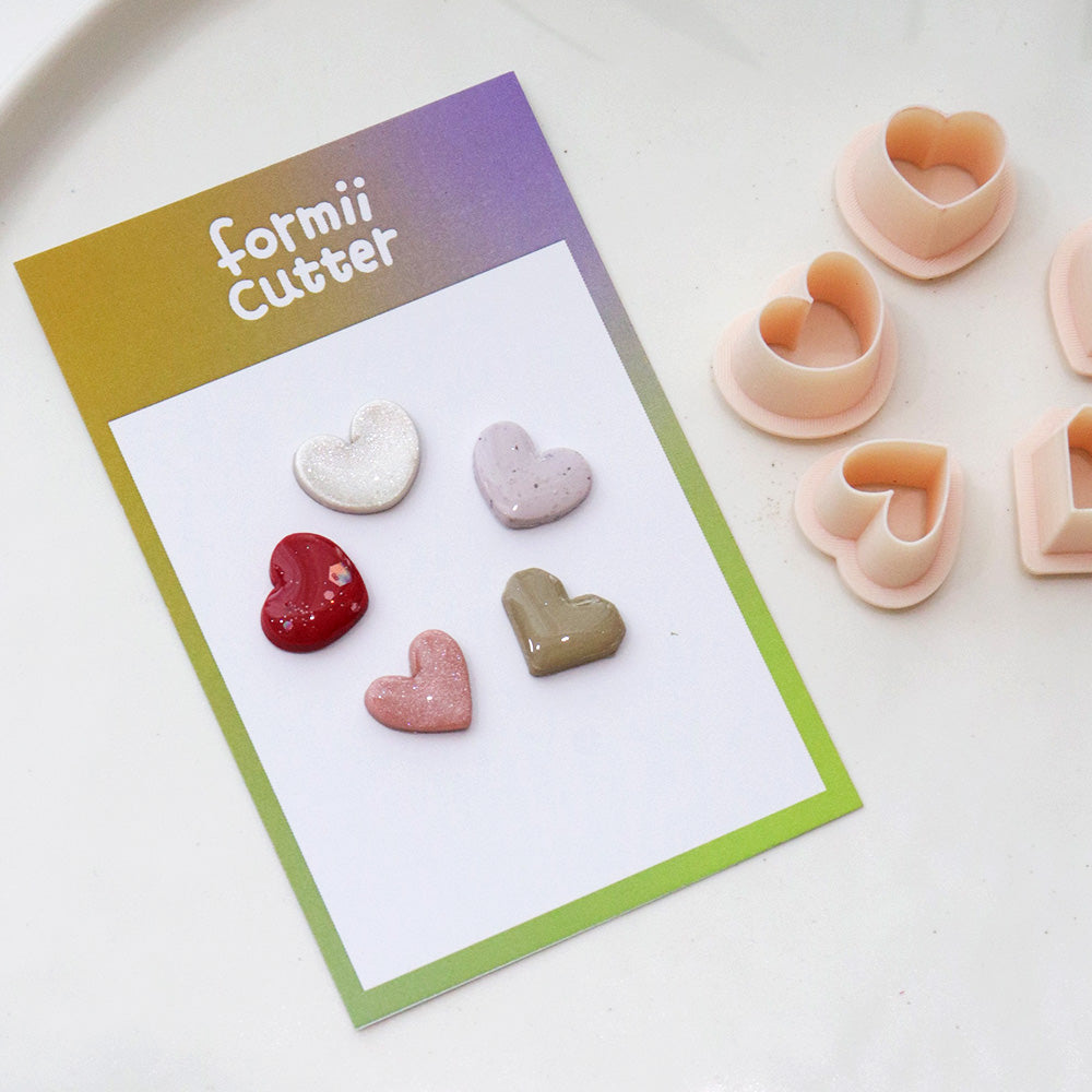 Mini Heart Polymer Clay Cutter Set Small Heart Shape Jewelry Making Tool
