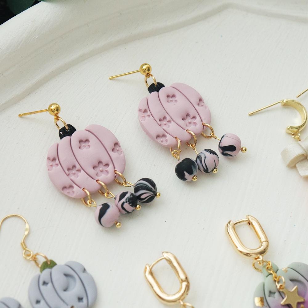 Pumpkin Polymer Clay Cutter Set for Halloween Earrings and Fall Jewelry Making