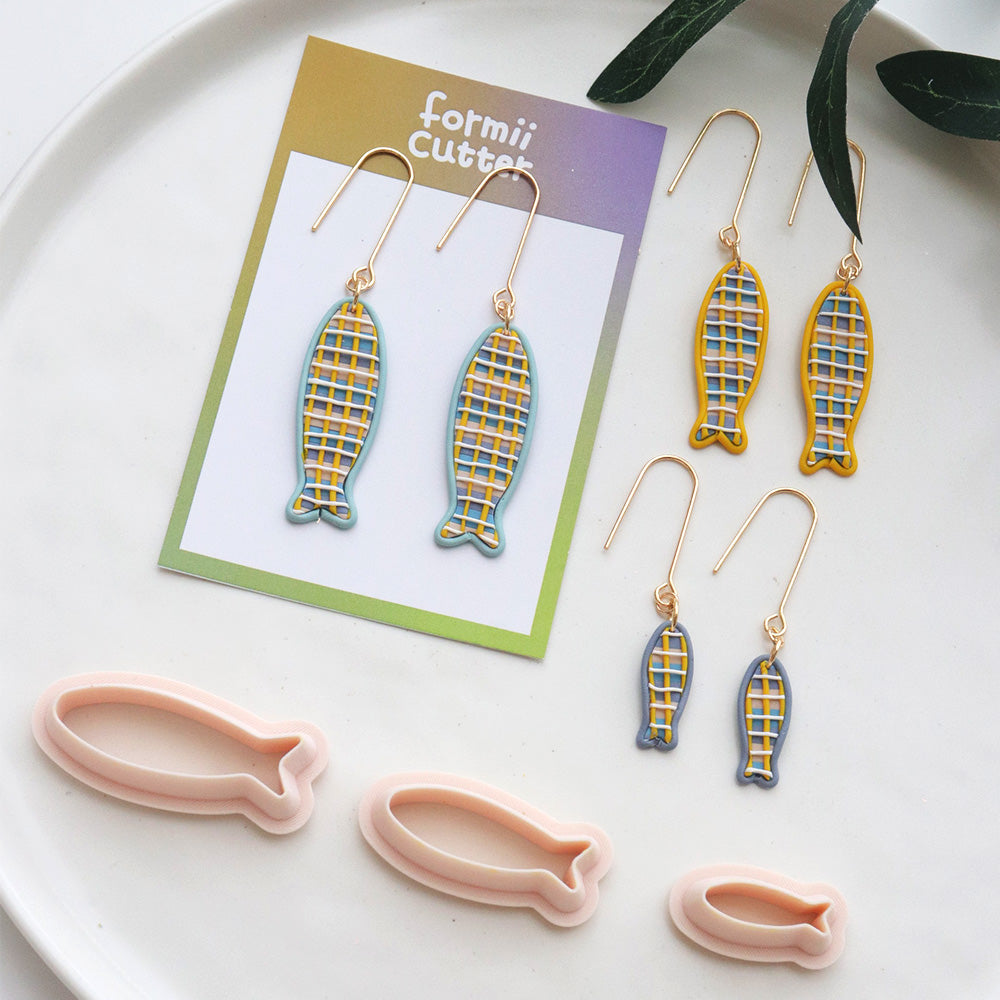 Fish Polymer Clay Cutter Set | Nautical Earring Mold, Summer Jewelry