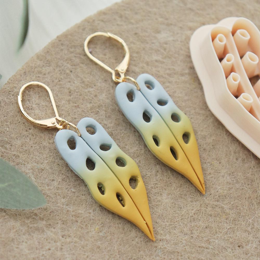 Tropical Leaf Polymer Clay Cutter: Botanical Jewelry Mold