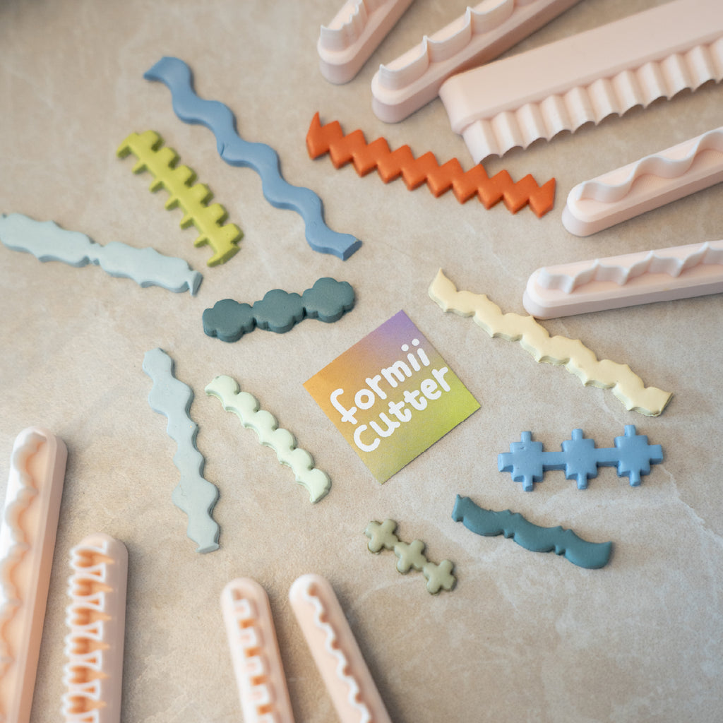 Polymer Clay Border Cutter | 24 Decorative Styles for Earrings 4.13” Strip