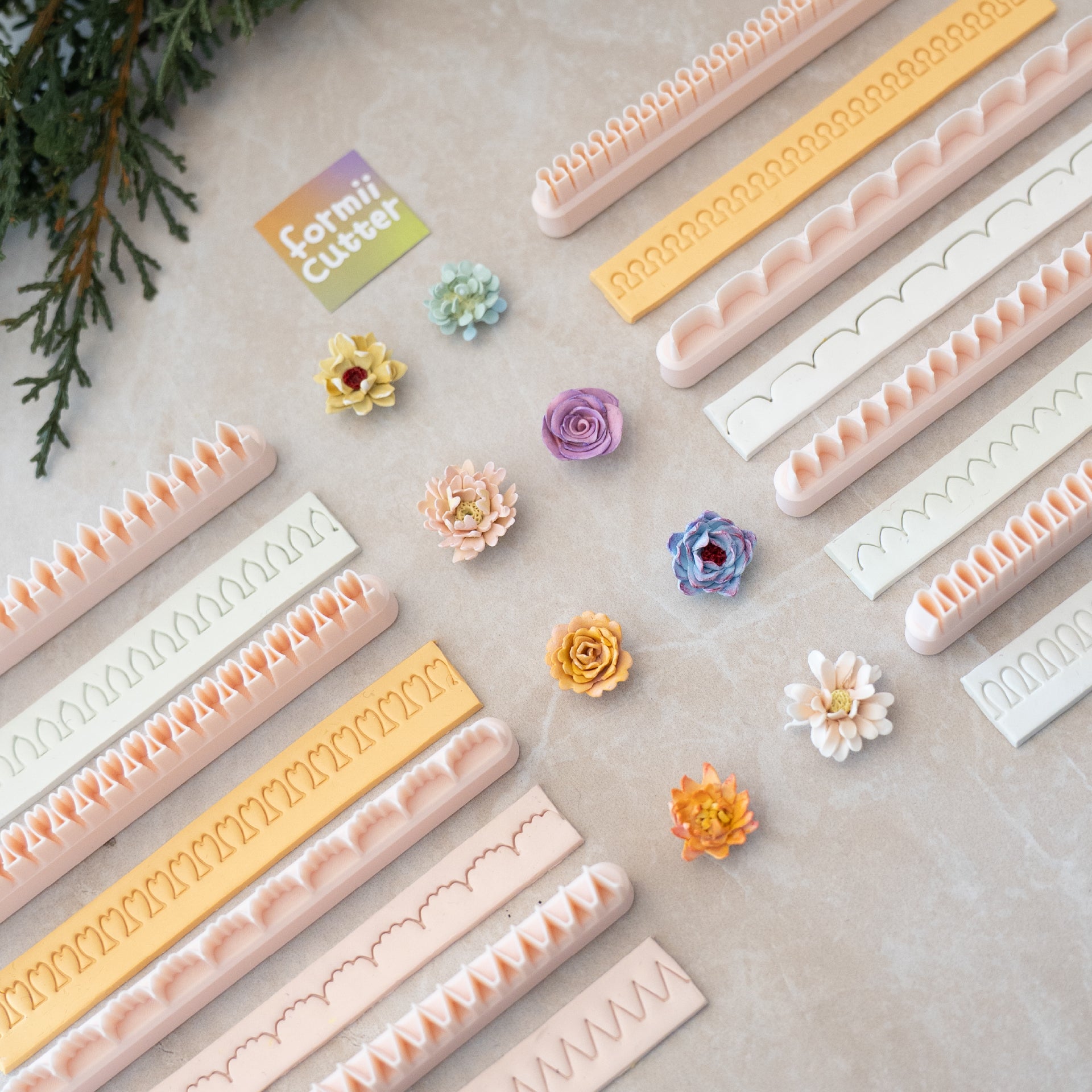 Polymer Clay Border Cutter | 24 Decorative Styles for Earrings 4.13” Strip