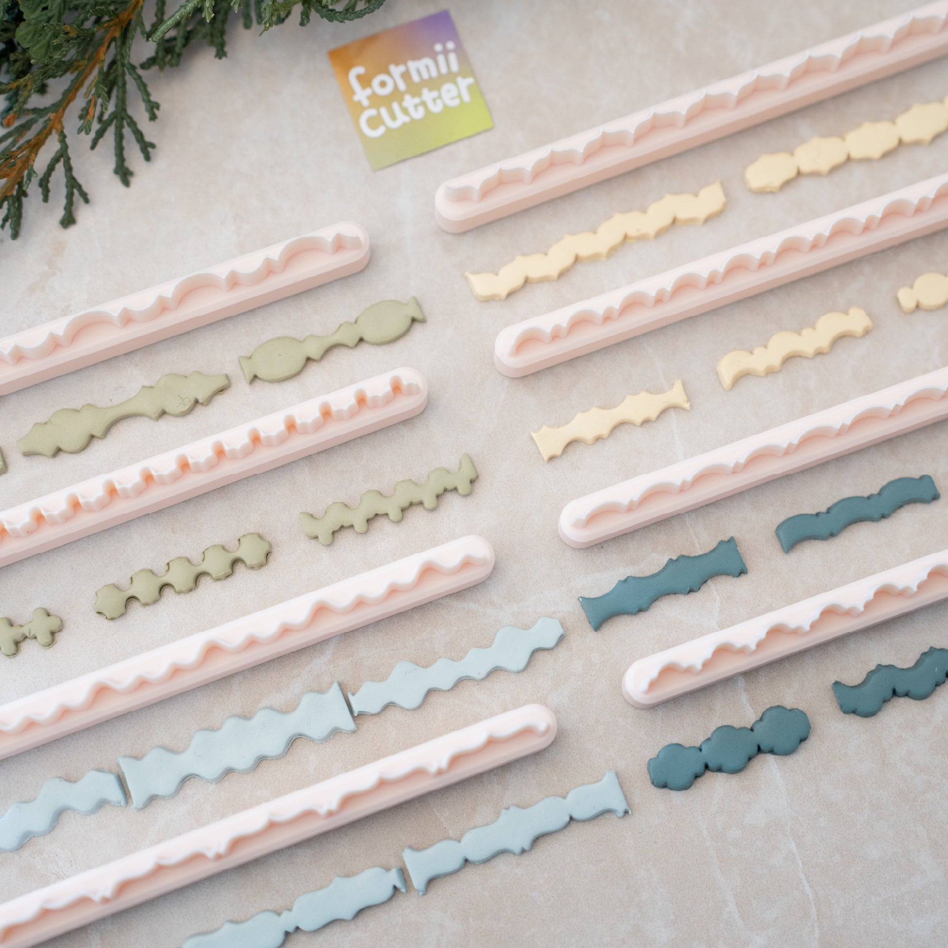 Polymer Clay Border Cutter | 24 Decorative Styles for Earrings 4.13” Strip