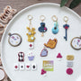 Wonderland themed polymer clay examples and tools