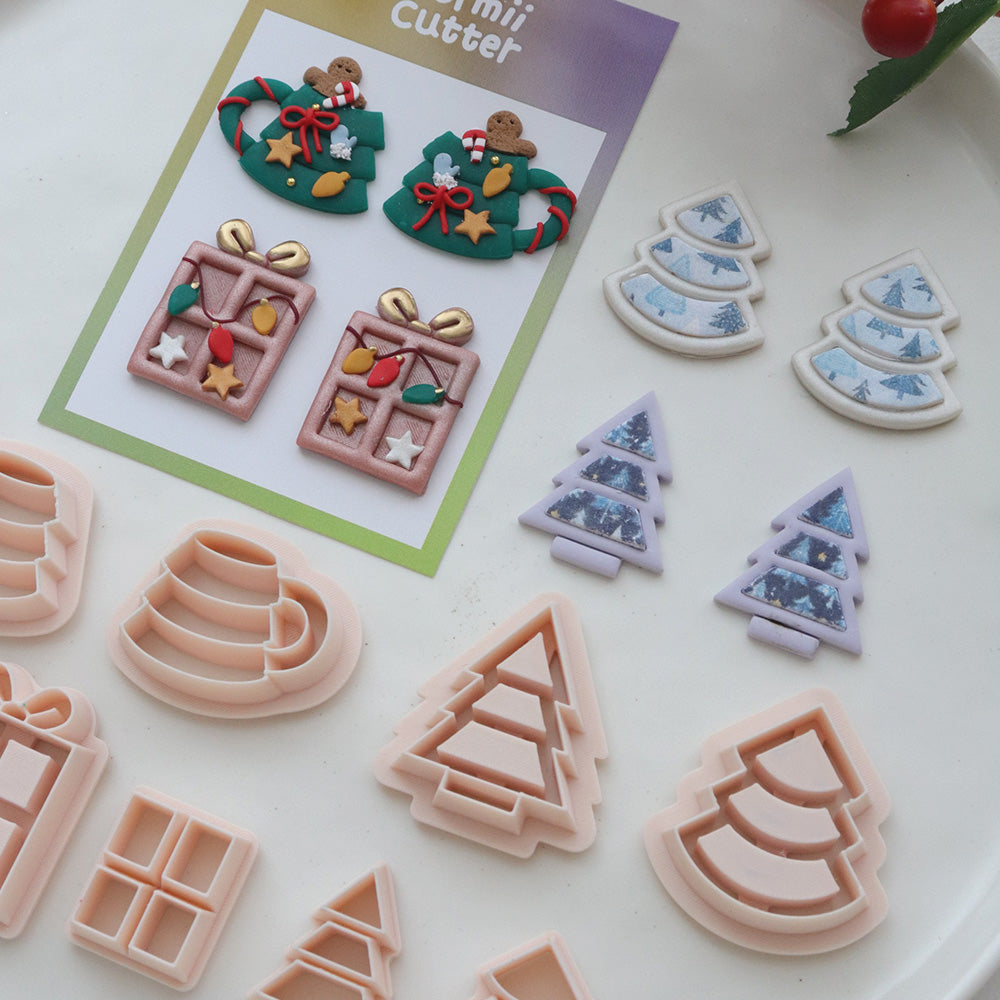 Christmas Clay Cutters for Earrings, Mugs, Gifts and Trees: product details and finished project examples, view 5