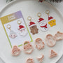 Christmas Character Clay Cutters, Santa, Mrs Claus, Gingerbread, Snowman and Star: tools with finished project examples