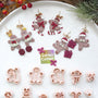 Gingerbread Clay Cutters for Christmas Earrings, Characters and Accessories: tools with finished project examples