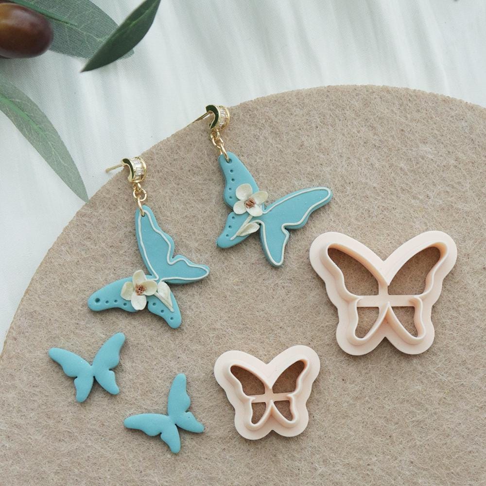 Butterfly Polymer Clay Cutter – Delicate Layered Design for Earrings & Charms
