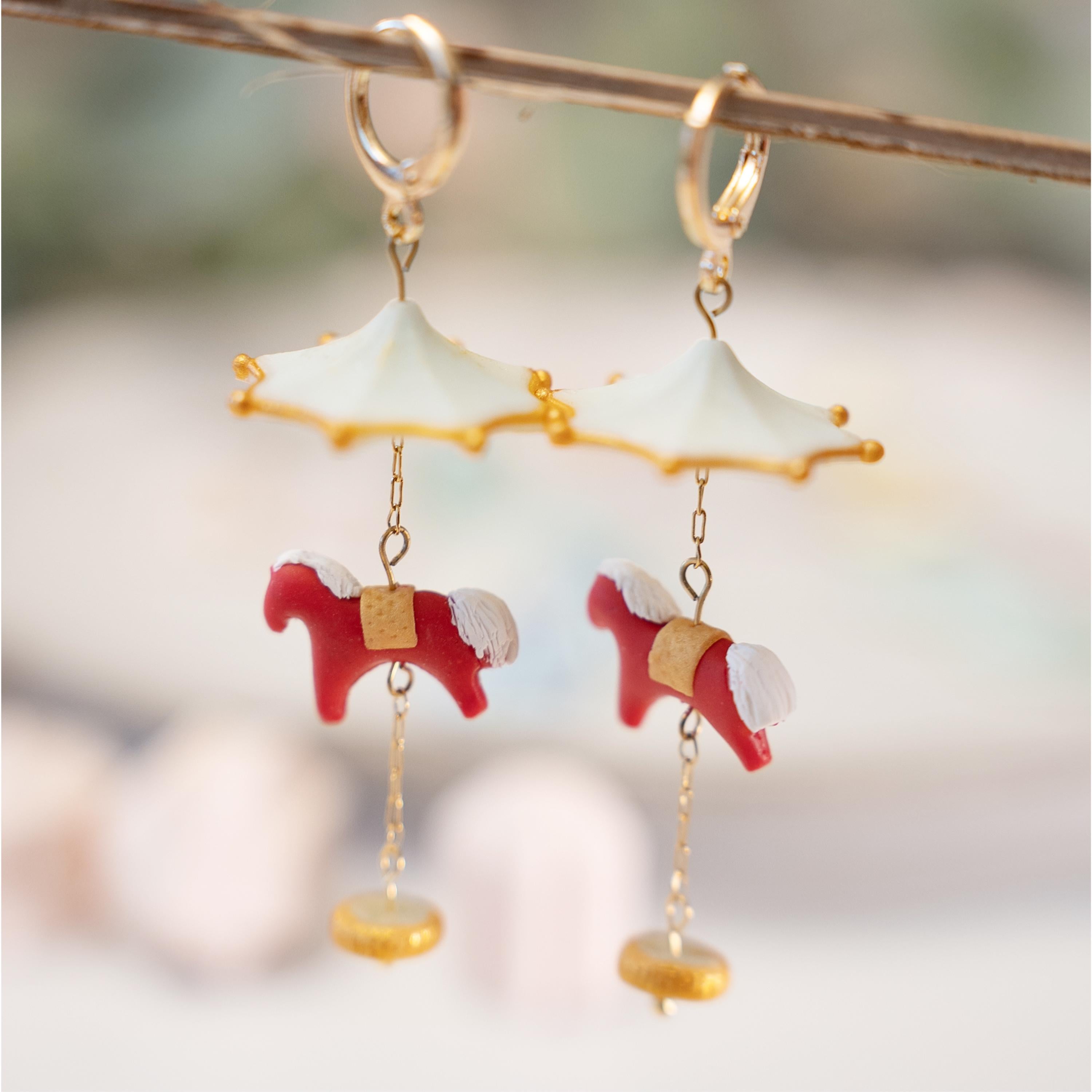 Rocking Horse Polymer Clay Cutter Set: Carousel Inspired Earrings & Charms