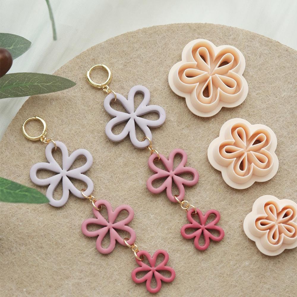 Five Petal Flower Clay Cutter | Polymer Clay Mold for Earrings & Jewelry Making