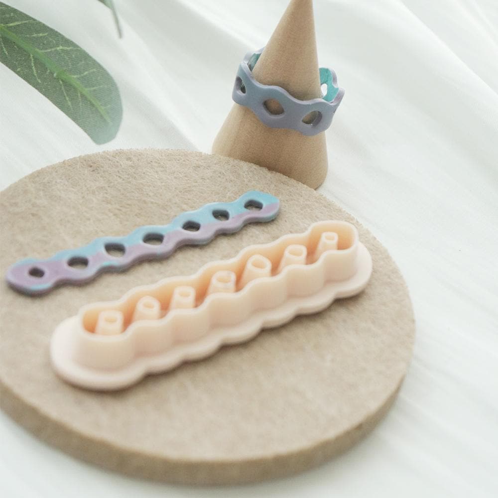 Wavy Ring Cutter | Polymer Clay Jewelry Tool | DIY Ring Making Mold