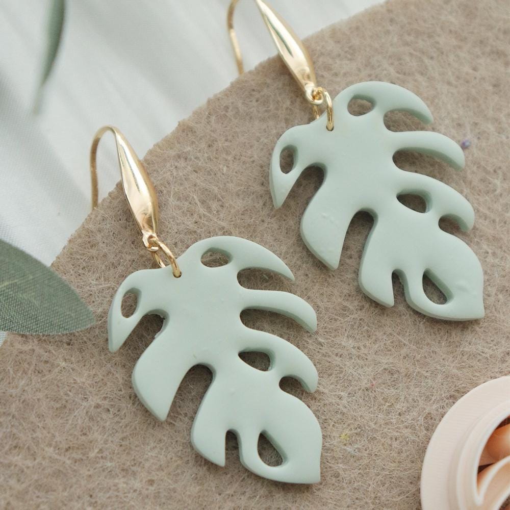 Tropical Leaf Clay Cutter | Monstera Polymer Clay Mold for Jewelry Making & DIY Projects
