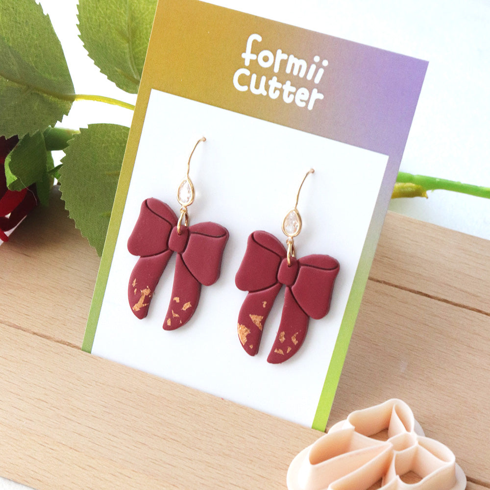 Polymer Clay Bow Cutter – Mini Ribbon Shape for Earrings Jewelry Making